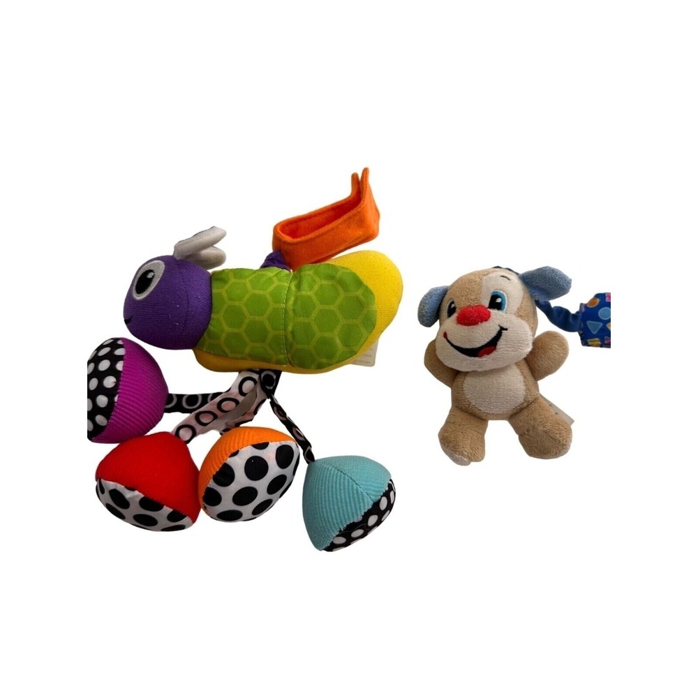 Sassy & Fisher-Price Infant Sensory Toys Set‎ Laugh Learn Puppy Stroller Baby